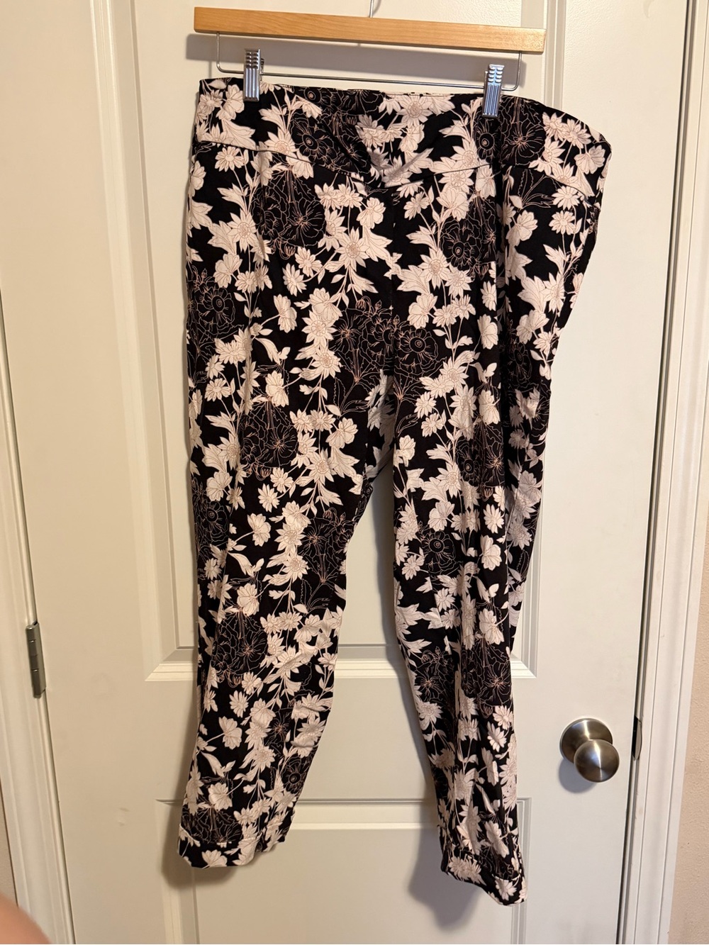 Tribal Black Pants with Cream Floral Print from Stitch Fix